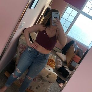 crop top with an open back